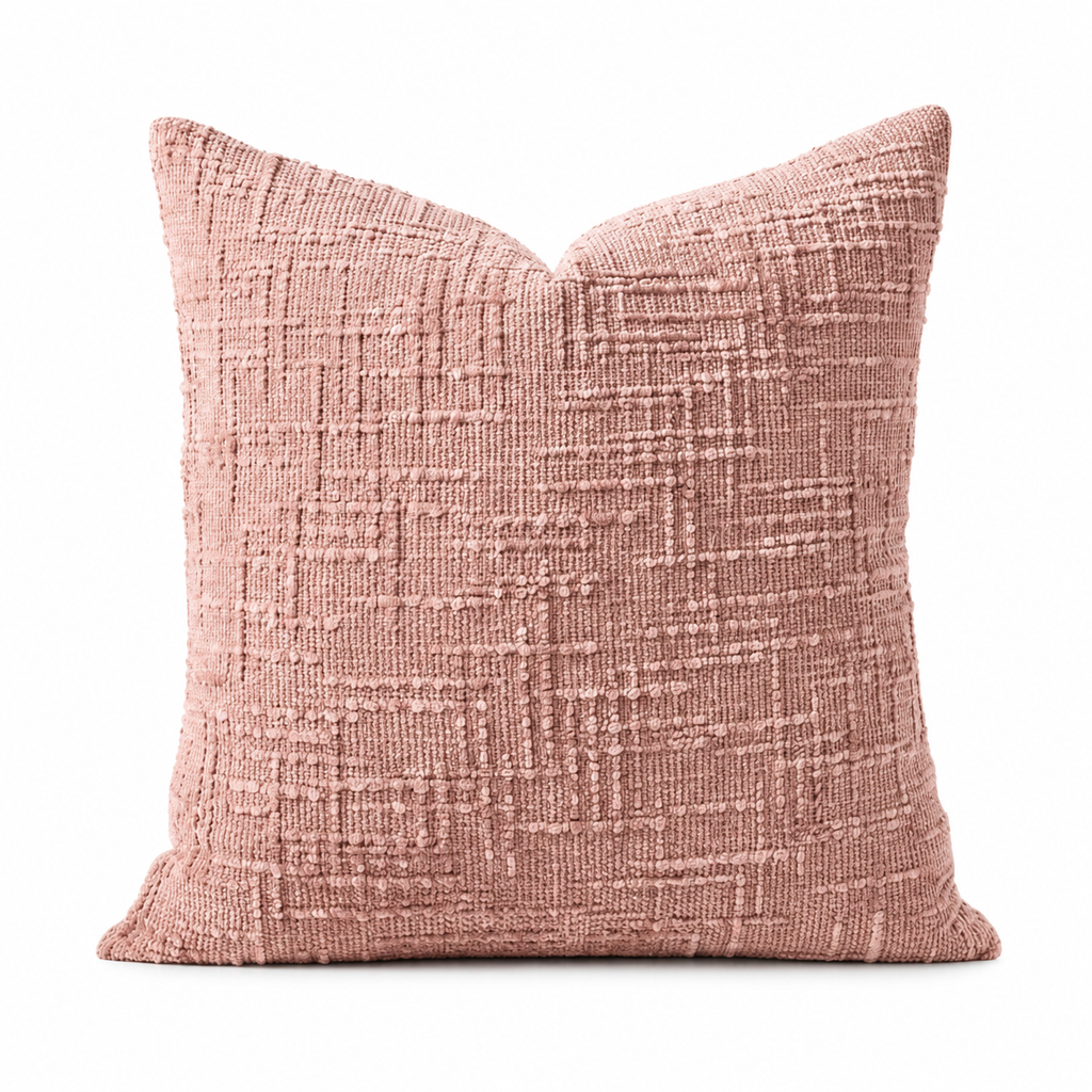 Double-Sided Textured Chenille Throw Pillow: Blue / Cover Only / 18x18