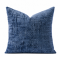 Double-Sided Textured Chenille Throw Pillow: Blue / Cover Only / 18x18