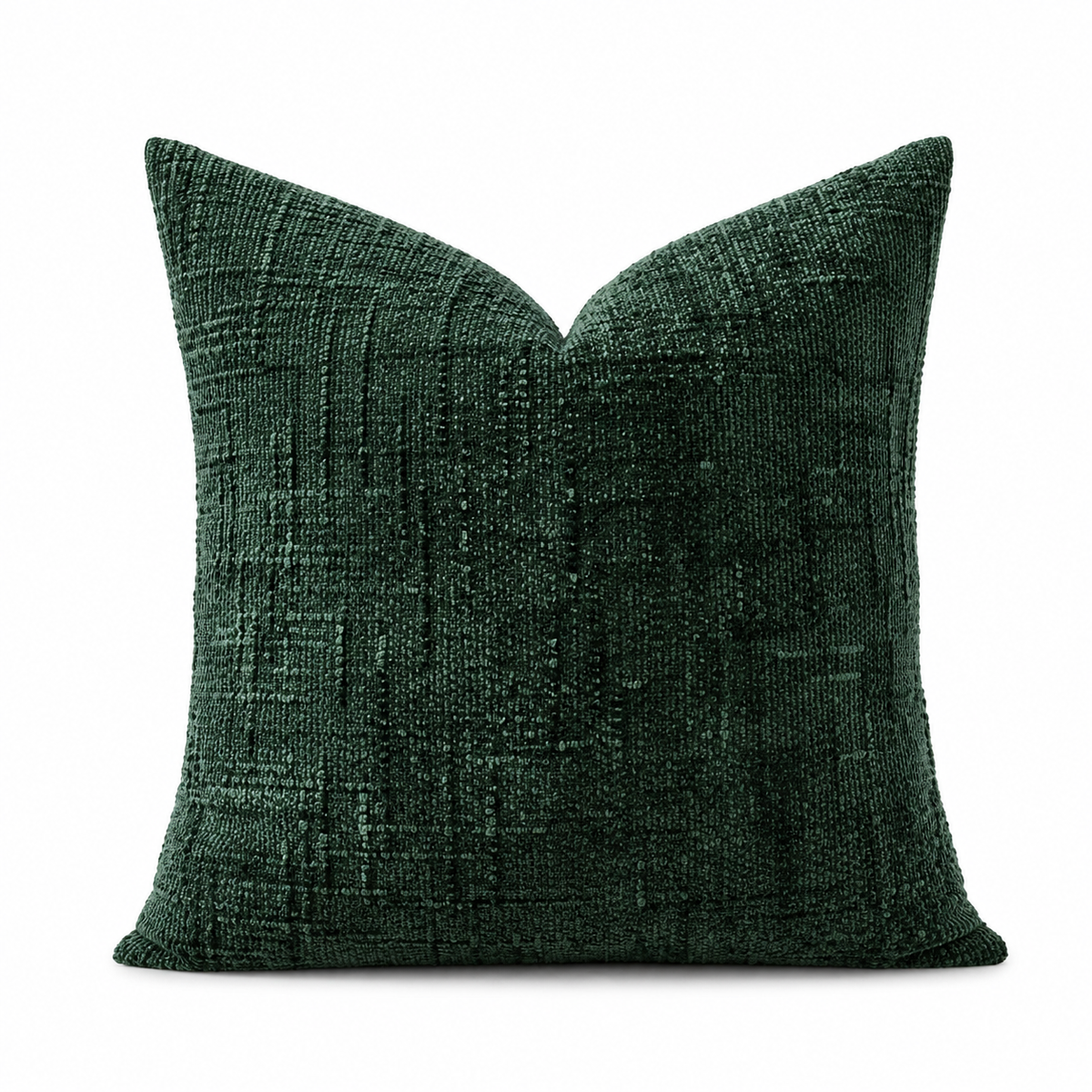 Double-Sided Textured Chenille Throw Pillow: Blue / Cover Only / 18x18