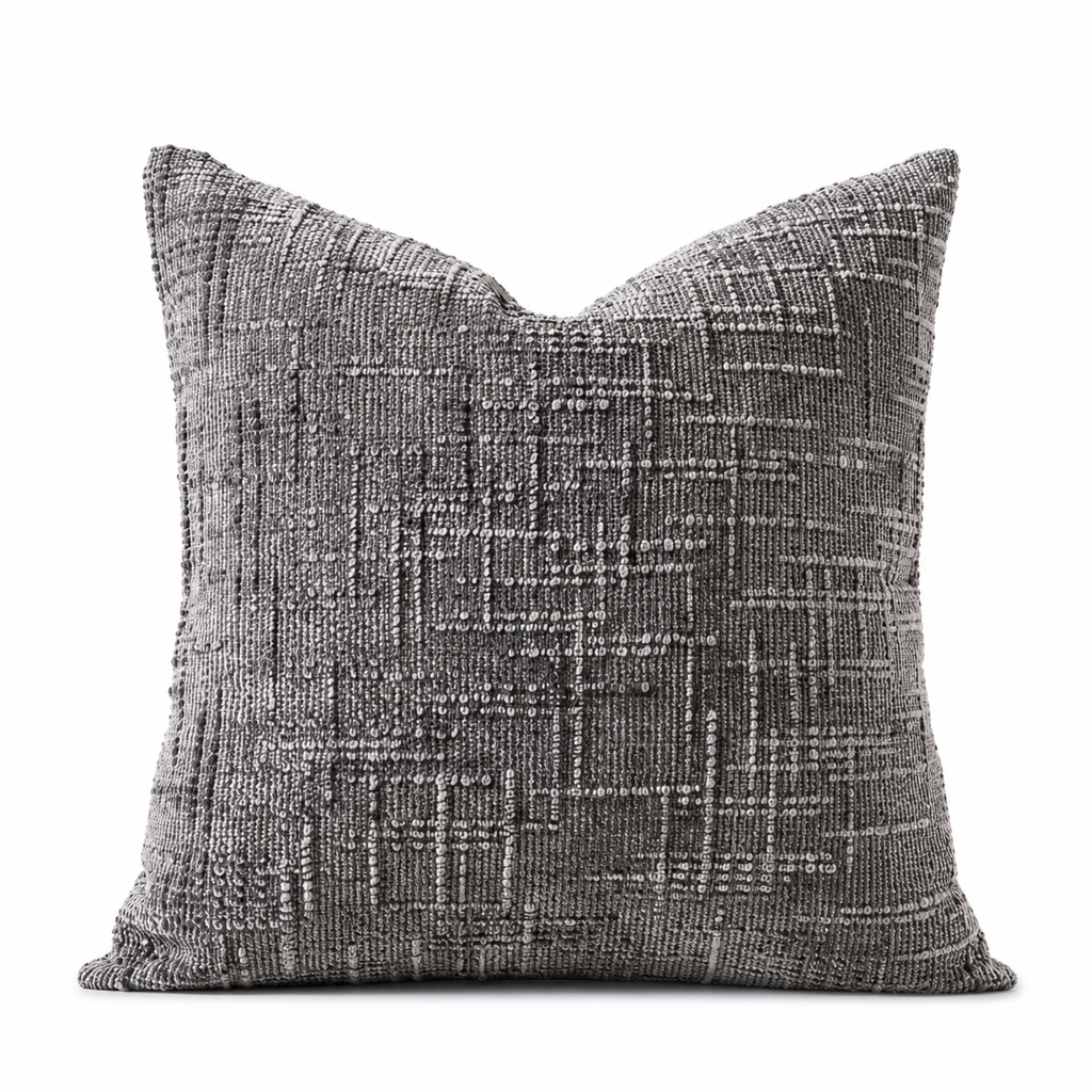 Double-Sided Textured Chenille Throw Pillow: Blue / Cover Only / 18x18