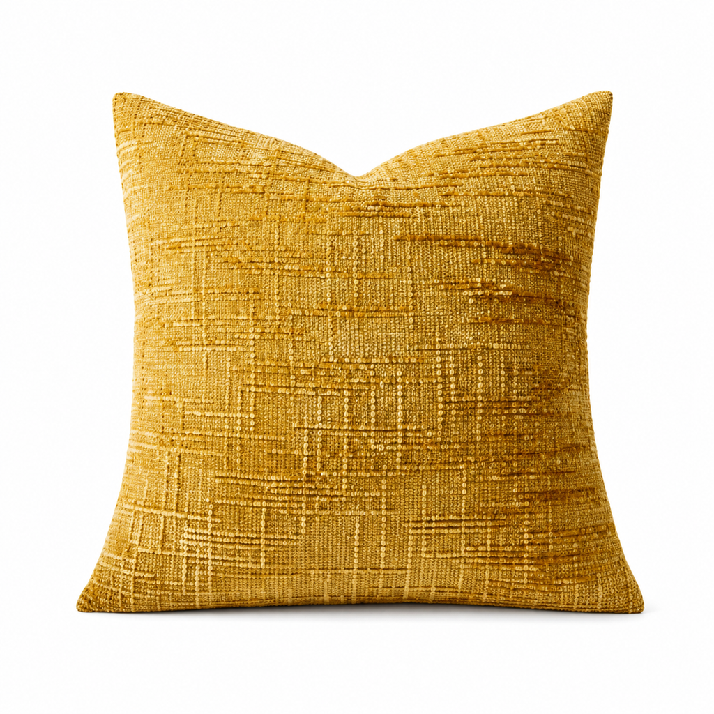 Double-Sided Textured Chenille Throw Pillow: Blue / Cover Only / 18x18