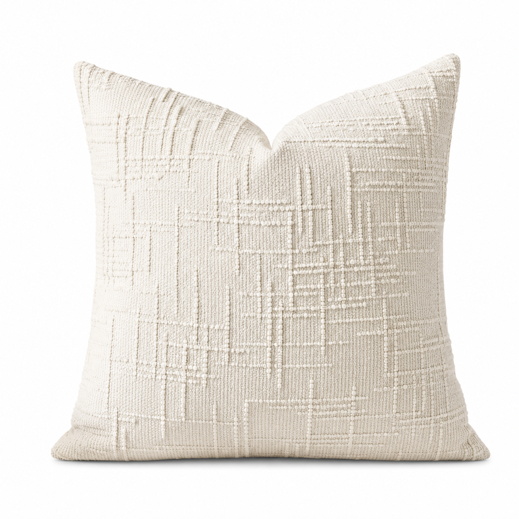 Double-Sided Textured Chenille Throw Pillow: Blue / Cover Only / 18x18