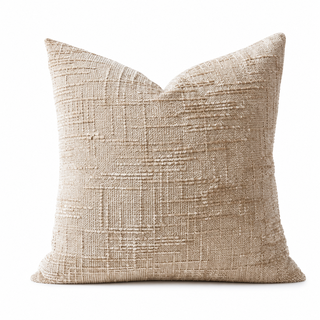 Double-Sided Textured Chenille Throw Pillow: Blue / Cover Only / 18x18