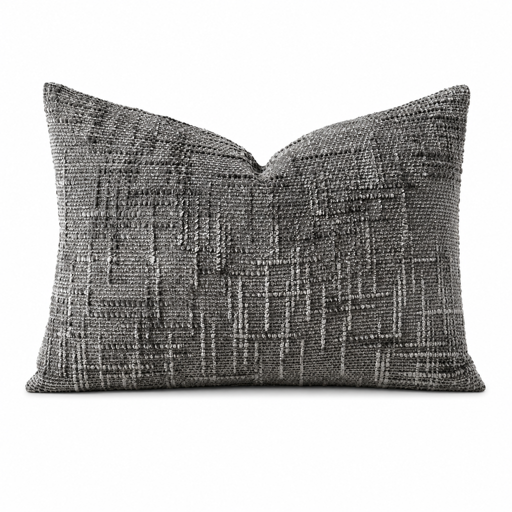 Double-Sided Textured Chenille Throw Pillow: Blue / Cover Only / 18x18
