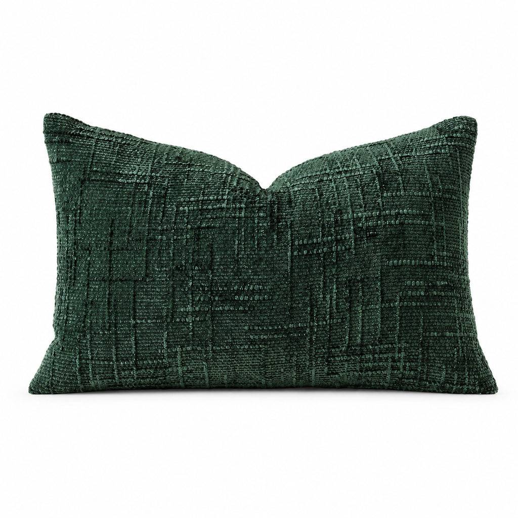 Double-Sided Textured Chenille Throw Pillow: Blue / Cover Only / 18x18