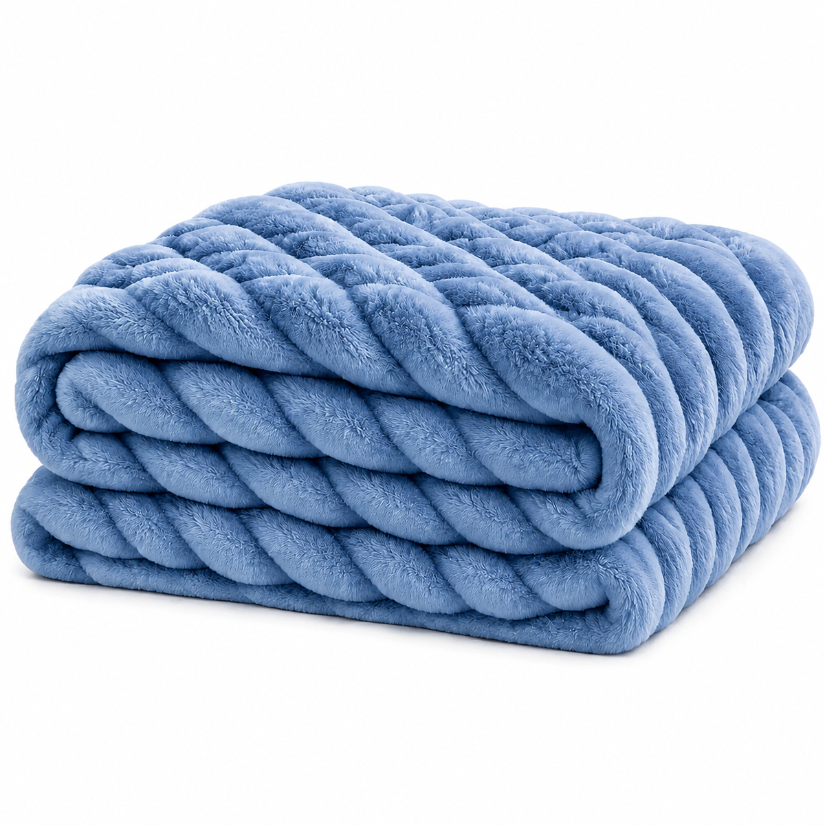 Luxe Double-Layer Faux Fur Throw Blanket – 50" x 60": Khaki
