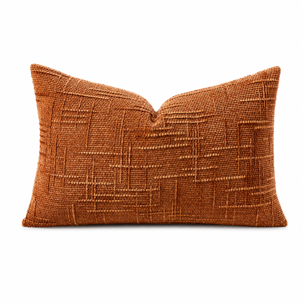Double-Sided Textured Chenille Throw Pillow: Blue / Cover Only / 18x18