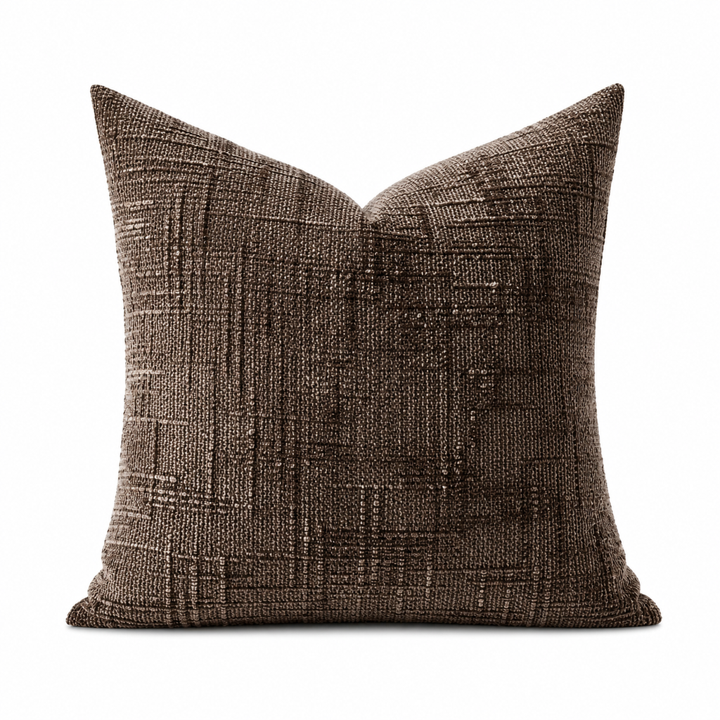 Double-Sided Textured Chenille Throw Pillow: Blue / Cover Only / 18x18